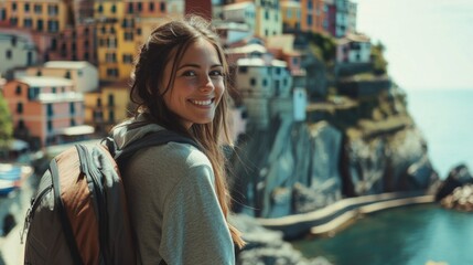 Fototapeta premium Woman by Lake