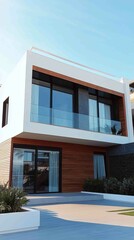 Modern Minimalist Home Exterior with Clean Lines and Simple Design