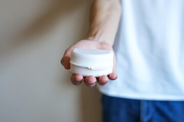 Orthodontic Retainer Case in Hand