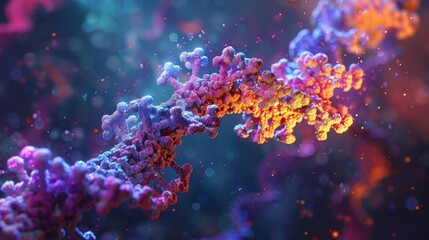 Fototapeta premium Abstract Representation of Molecular Structures in Vibrant Colorful Science Illustration