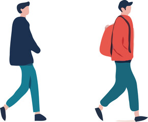 young man walking on road