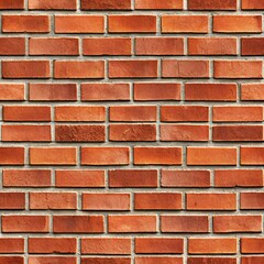 Obraz premium A seamless red brick wall with evenly sized rectangular bricks.