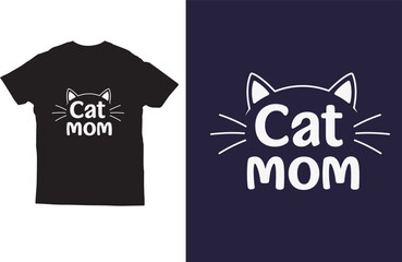 Cat mom t shirt design
