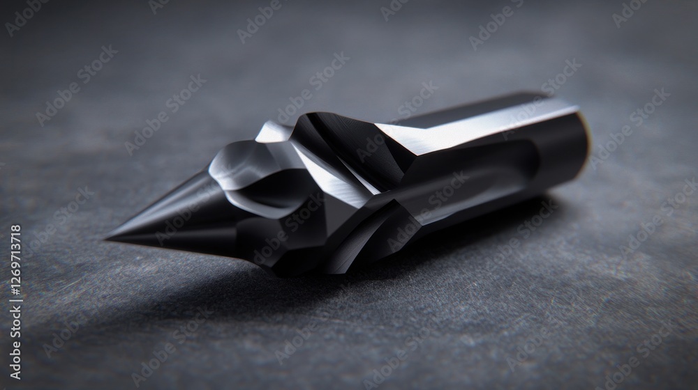 Aufkleber Abstract Black Metal Object With Sharp Point