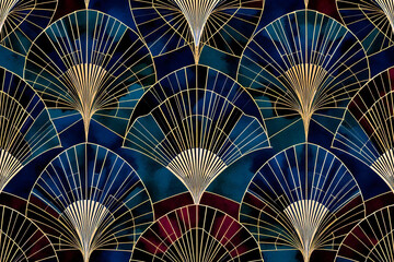 Spring Art Deco – Elegant Floral Pattern for Seasonal Design