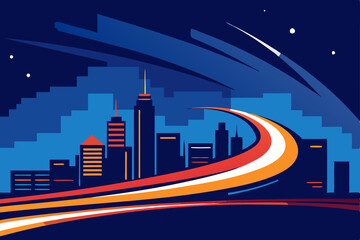 abstract city skyline