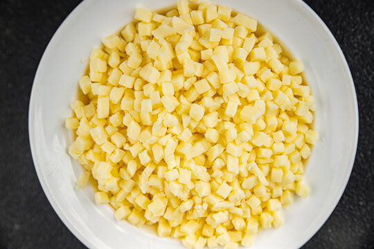 mozzarella cheese grated for pizza cheese fine tasty food dish gourmet food background on the table rustic food top view copy space