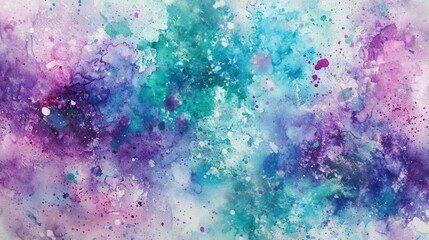 Obraz premium Watercolor-Inspired Splatter Art, Abstract Background, Soft Gradient Hues, Dreamy Atmosphere, Artistic Viewpoint