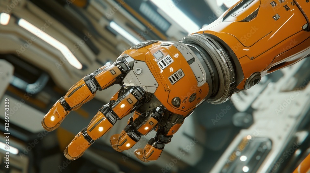 Poster advanced robotic hand displays dexterous movement