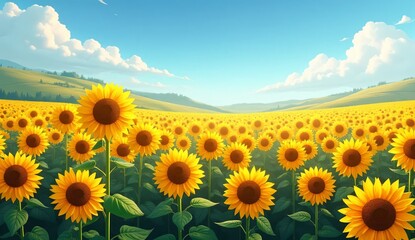 Obraz premium field of sunflowers