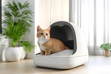 AI-Powered Automatic Cat Litter Box with Odor Control