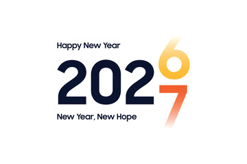 Happy New Year From 2026 to 2027 Design Template