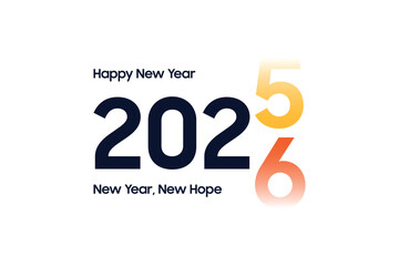 Happy New Year From 2025 to 2026 Design Template