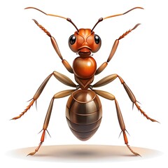 Ant Vector Illustration on White Background
