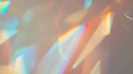 Light lens flare overlay. Photo of sun ray diffraction with scratch, dust and  leaks. Holographic effect background.