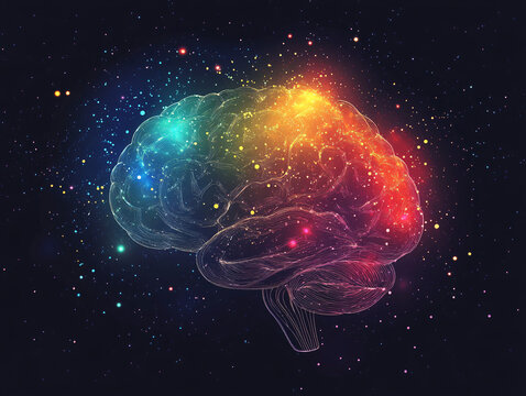 when brain activity to thinking is like a brain thought out to the space