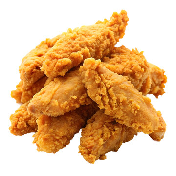 Chicken Tenders, isolated on transparent white background, clipping path