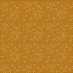 seamless  pattern with pizza on brown background, vector illustration, eps 10