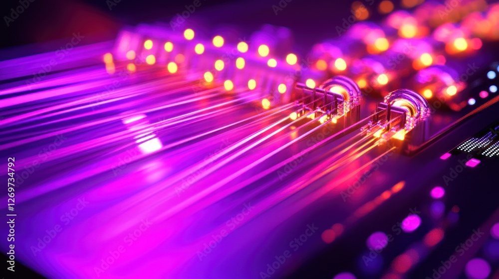 Poster high speed data transfer through optical fibers on circuit board