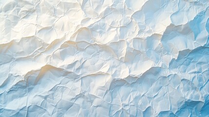 Obraz premium An abstract white crumpled paper texture, intricately patterned with wrinkles, offering a sleek and contemporary background suitable for multiple design projects