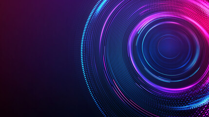 Futuristic Neon Radial Lines Abstract Background