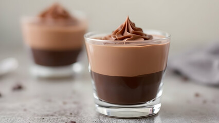 Chocolate Mousse: A smooth gradient from rich dark chocolate to a velvety milk chocolate.