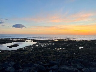 Obraz premium Sunset at the beach in Tenerife