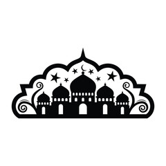 mosque silhouette design
