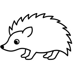 vector illustration of hedgehog
