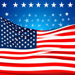 Fototapeta premium flag of usa United States Independence Day