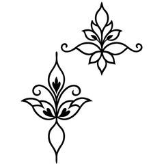 black and white flower