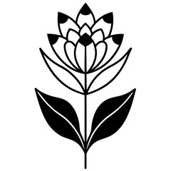 black and white flower