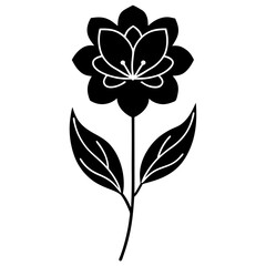 Fototapeta premium black and white flower