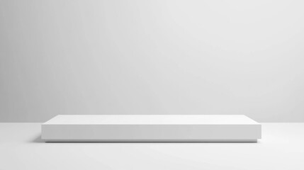 A clean white display stands on a white background with space surrounding it, suitable for marketing or product display purposes.