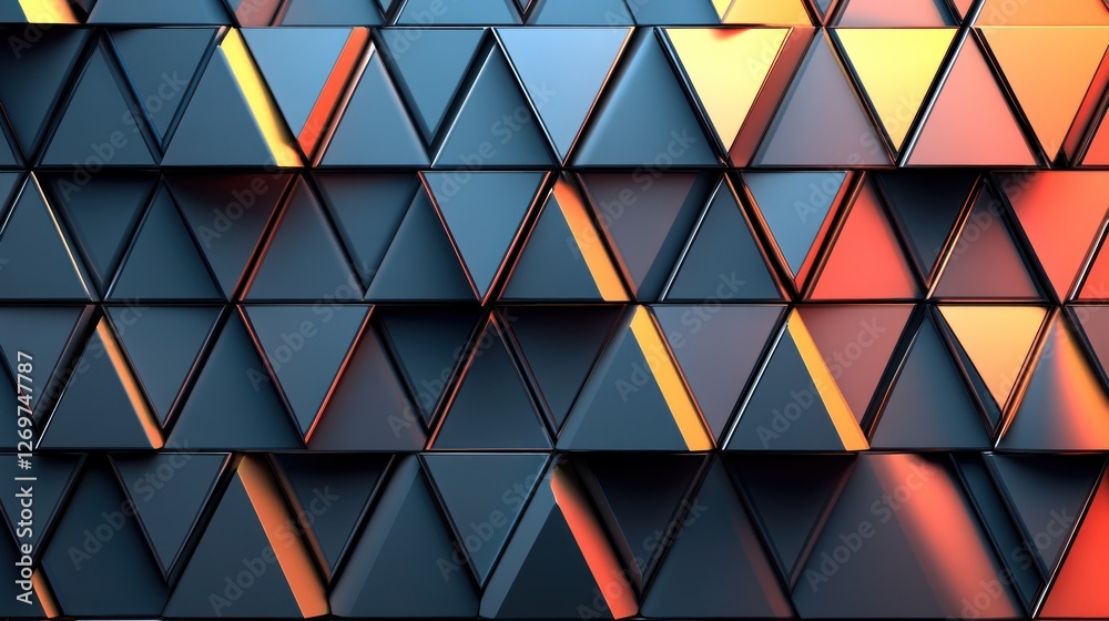Aufkleber Abstract Triangular Pattern Wall Design