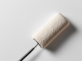 Obraz premium Thick Cover Paint Roller for Smooth Wall Finishes - Transparent Background for Easy Visibility, Perfect for DIY and Professional Painters on Various Surfaces