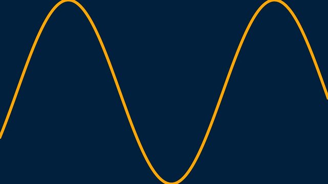 Dynamic Flow of Sine Wave Animation on Dark Background: A Visual Journey