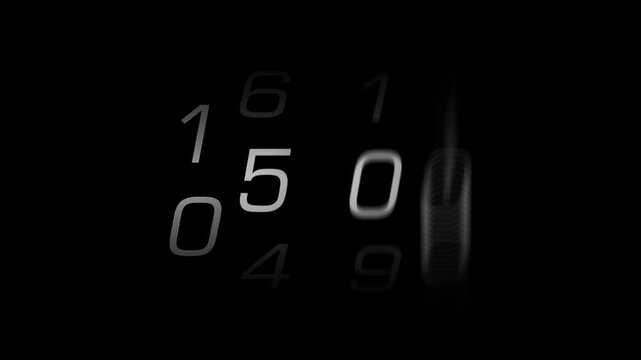 One Minute Timer - Spinning Digits