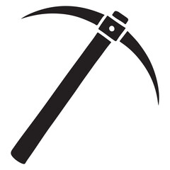Simple Pickaxe Illustration Vector Mining Equipment for Excavation Work
