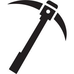 Detailed Pickaxe Illustration Vector Mining Equipment for Excavation Work