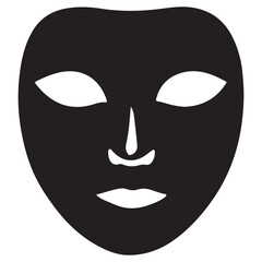 Silhouette Vector Mask Illustration for Performance Stage or Halloween Costume