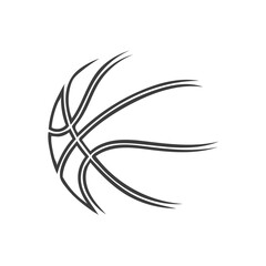 basketball outline icon. Illustration vector.