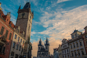Prague's Old Town in the evening sun