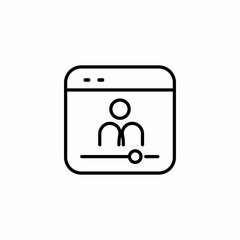 browser video player icon sign vector