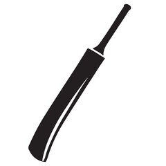 Modern Cricket Bat Silhouette Graphic Design Element Download