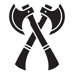 Crossed Axes Vector Art for Lumber, Construction and Outdoor Adventures