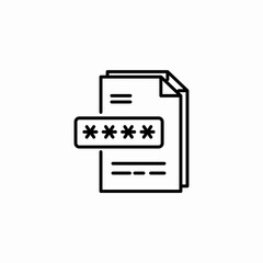 documents password protected icon sign vector