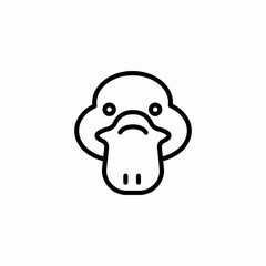 duck animal icon sign vector