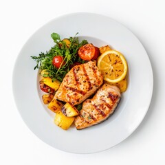 Grilled Salmon with Roasted Vegetables