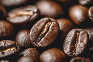 Coffee beans on a wooden surface showcasing their rich texture and natural color for health benefits